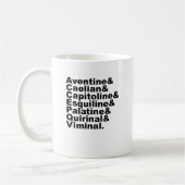Mug Les Sept Collines de Rome comme rendu célèbre par (Gauche)