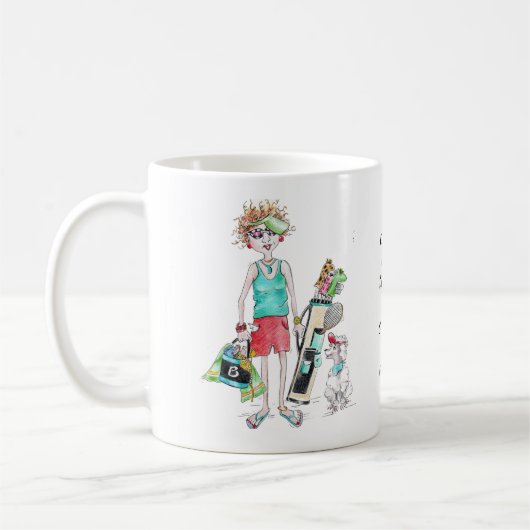 Mug Les shorts de golf, voiturette de golf, ne réponde (Gauche)
