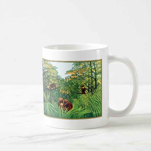 Mug : "Les singes dans la Grove Orange" par Henri (Droite)