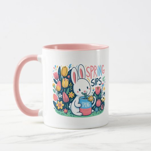 Mug Les sips de printemps de Bunny (Gauche)
