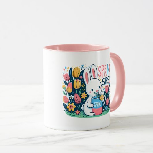 Mug Les sips de printemps de Bunny (Devant droit)
