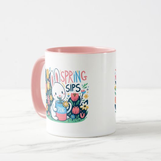 Mug Les sips de printemps de Bunny (Devant gauche)