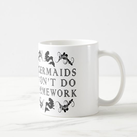 Mug les sirènes ne font pas le noir de travail/tasse (Droite)