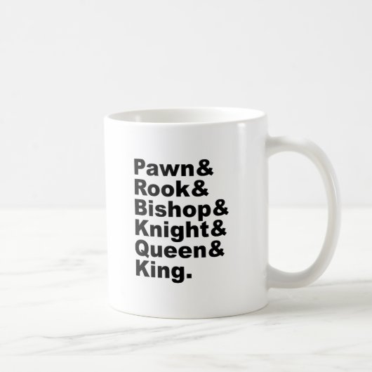Mug Les Six Pièces Du Jeu D'Échecs (Droite)