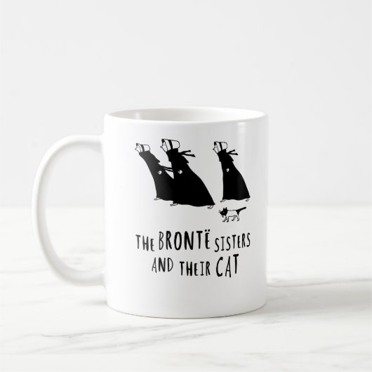 Mug Les soeurs de Bronte et leur chat (Gauche)