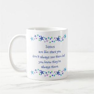 Mug Les soeurs sont comme les étoiles Citation personn
