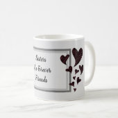 Mug Les soeurs sont pour toujours des amis Coeurs roug (Devant droit)