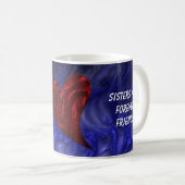 Mug Les Soeurs Sont Pour Toujours Des Amis Peint Coeur (Devant droit)