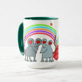 Mug Les souris en amour Valentines (Devant gauche)