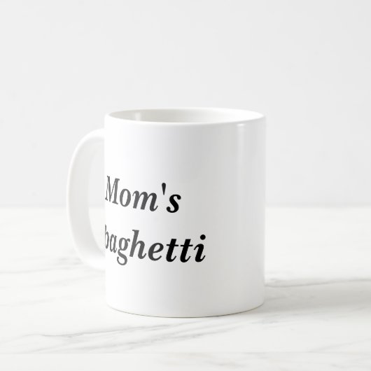 Mug Les spaghetti de la maman (Devant gauche)