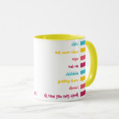 Mug Les sucreries ! Fun coloré Funny Shhh (Devant droit)