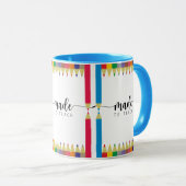 Mug Les super-héros de l'enseignant faits pour enseign (Devant droit)