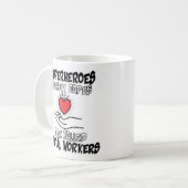 Mug Les super-héros sans caps sont des travailleurs so (Devant gauche)
