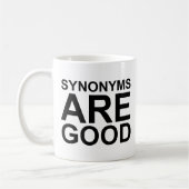 Mug LES SYNONYMES SONT BONS Rude Funny Language Joke (Gauche)