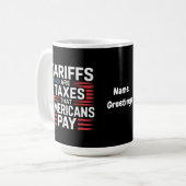 Mug Les tarifs douaniers sont des impôts que les Améri (Devant gauche)