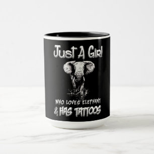 Mug Les tatouages de Just Girl Who Loves Elephant And
