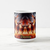 Mug Les taureaux qui passent à travers un paysage enfl (Centre)