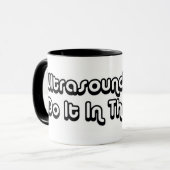 Mug Les technologies d'ultrason le font dans le logo (Devant gauche)