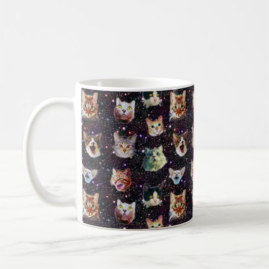 Mug Les têtes de chats dans l'espace extra-atmosphériq (Gauche)