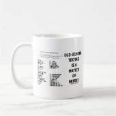 Mug Les Textes De La Vieille École Est Une Question De (Gauche)
