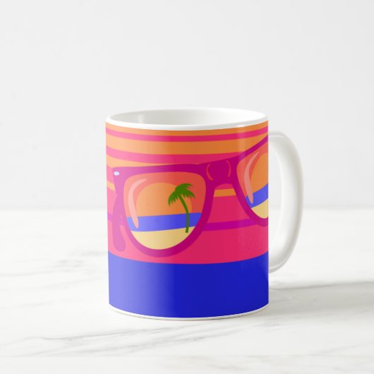 Mug Les tons plage de vacances (Devant droit)