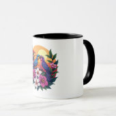 Mug Les tourterelles vibrantes au coucher du soleil av (Devant droit)
