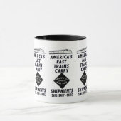 Mug Les trains rapides de l'Amérique portent l'express (Centre)