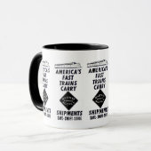 Mug Les trains rapides de l'Amérique portent l'express (Devant gauche)