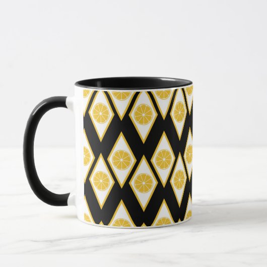Mug Les tranches d'agrumes dans le Motif Diamant moder (Gauche)