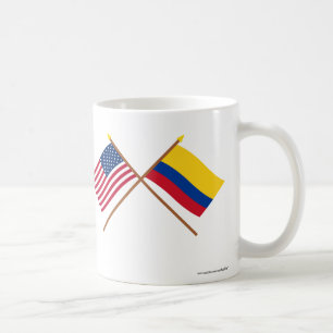 Mug Les USA et drapeaux croisés par Colombie