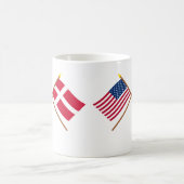Mug Les USA et drapeaux croisés par Danemark (Centre)