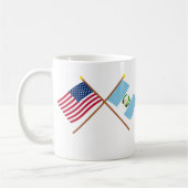 Mug Les USA et drapeaux croisés par Guatemala (Gauche)
