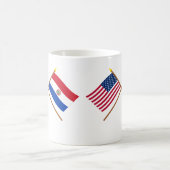 Mug Les USA et drapeaux croisés par Paraguay (Centre)