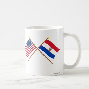 Mug Les USA et drapeaux croisés par Paraguay