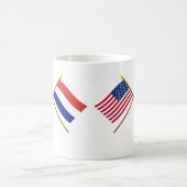 Mug Les USA et drapeaux croisés par Pays-Bas (Centre)