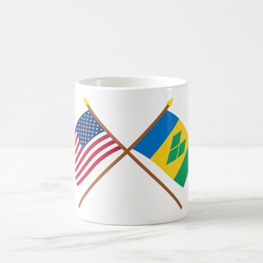 Mug Les USA et drapeaux croisés par Saint Vincent (Centre)