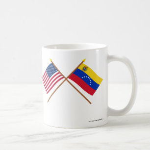 Mug Les USA et drapeaux croisés par Venezuela