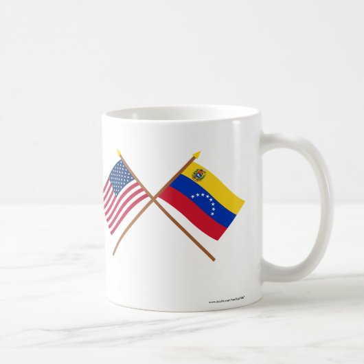 Mug Les USA et drapeaux croisés par Venezuela (Droite)