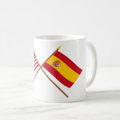 Mug Les USA et drapeaux croisés parEspagne (Devant droit)