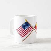 Mug Les USA et drapeaux croisés parEspagne (Devant gauche)
