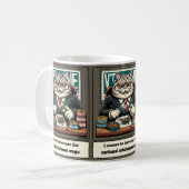 Mug Les vaches espiègles : Le Cat Crafty Politicien (Devant gauche)