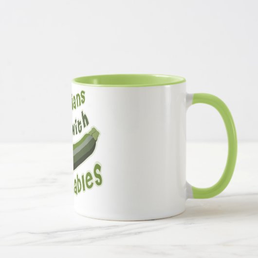 Mug Les végétariens le font avec des légumes (Droite)
