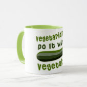 Mug Les végétariens le font avec des légumes (Devant gauche)