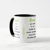 Mug Les verbes français apprennent et enseignent (Devant gauche)