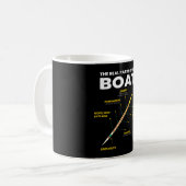 Mug Les Véritables Parties Du Bateau Oarsman Rower (Devant gauche)
