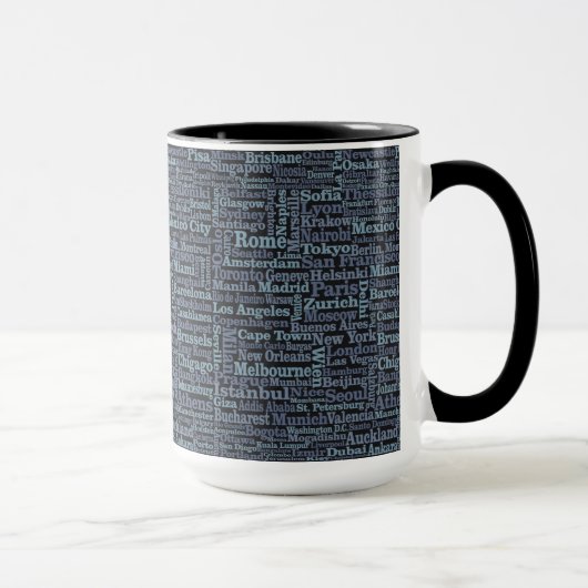 Mug Les villes du monde entier (Droite)