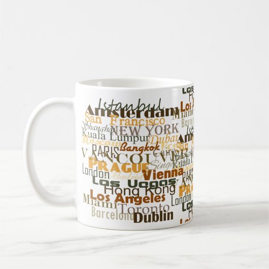 Mug Les Villes Du Monde Entier (Gauche)