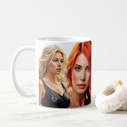 Mug Les visages de la beauté (Avec donut)