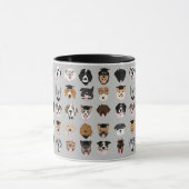 Mug Les visages du chien de graduation (Centre)