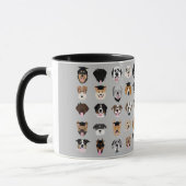 Mug Les visages du chien de graduation (Gauche)